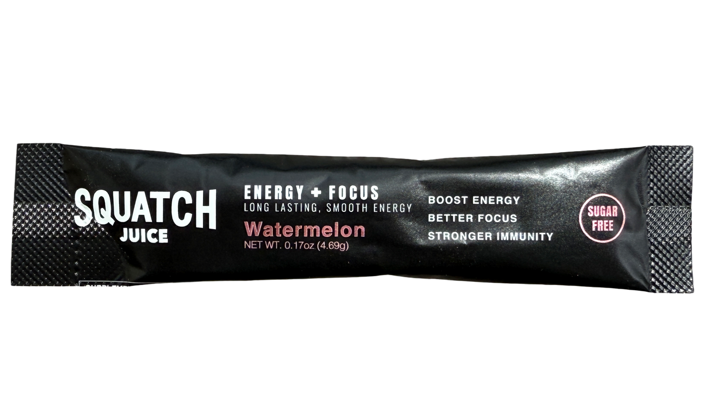 Squatch Juice Energy + Focus - Watermelon - 10 sticks