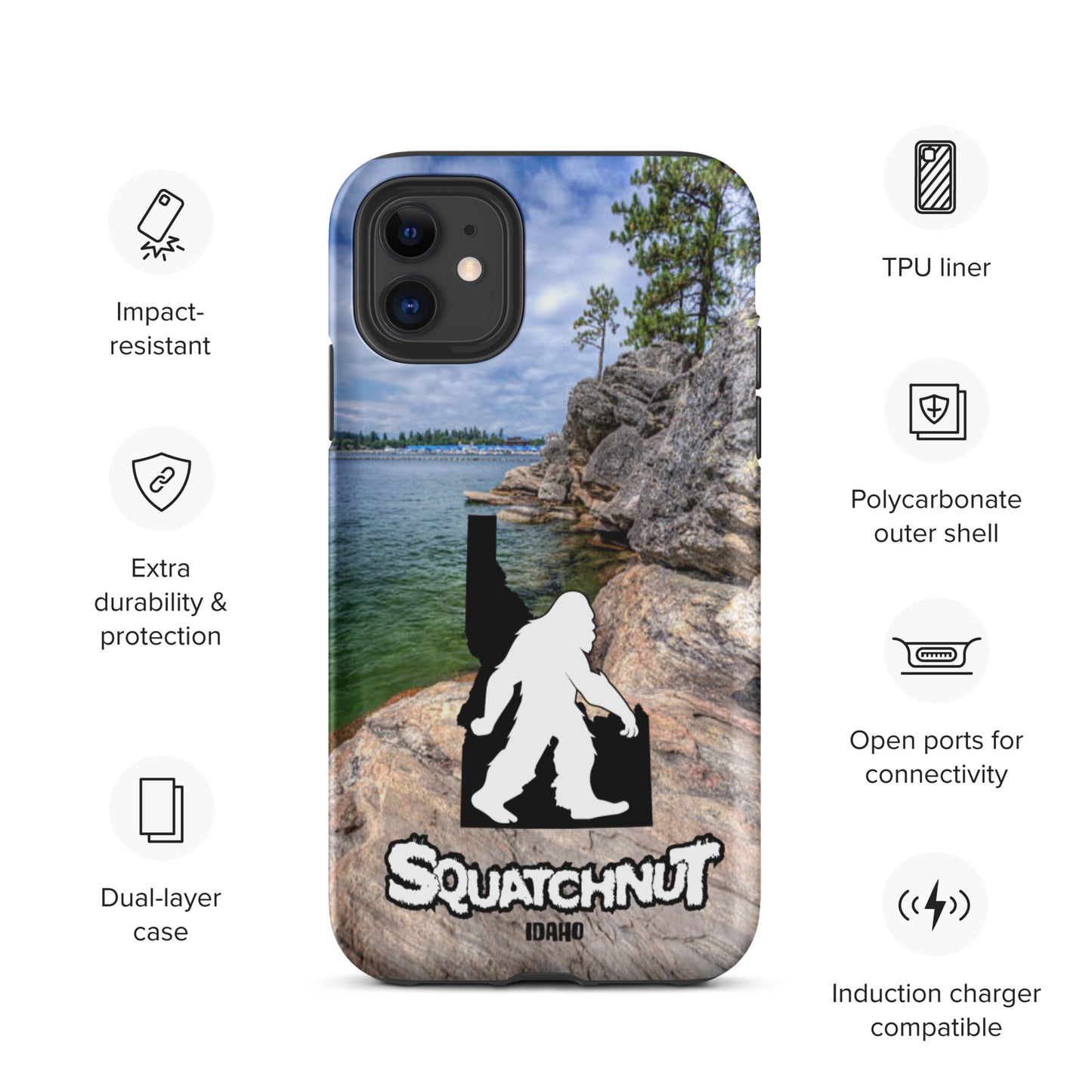 Lake CDA Idaho Squatch Tough iPhone case