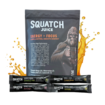 Squatch Juice 3 pack - Energy/Hydration/Enhanced Focus + Free Shaker