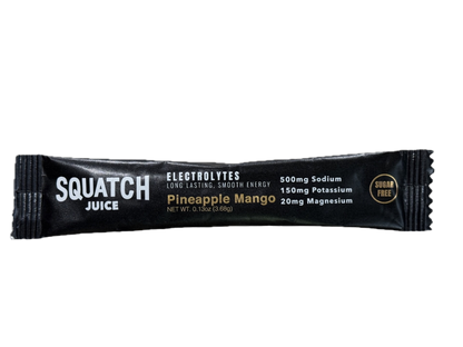 Squatch Juice Hydration Sampler 4 Flavors - Pineapple/Mango, Watermelon, Lemonade, Strawberry/Kiwi