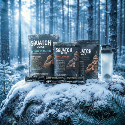 Squatch Juice 3 pack - Energy/Hydration/Enhanced Focus + Free Shaker