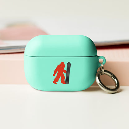 Snowboard Squatchnut Rubber Case for AirPods®