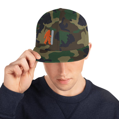 Snowboardin Squatchnut Snapback Hat