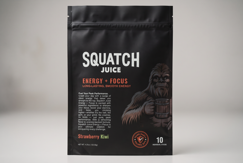Squatch Juice Energy + Focus - Strwaberry/Kiwi - 10 sticks