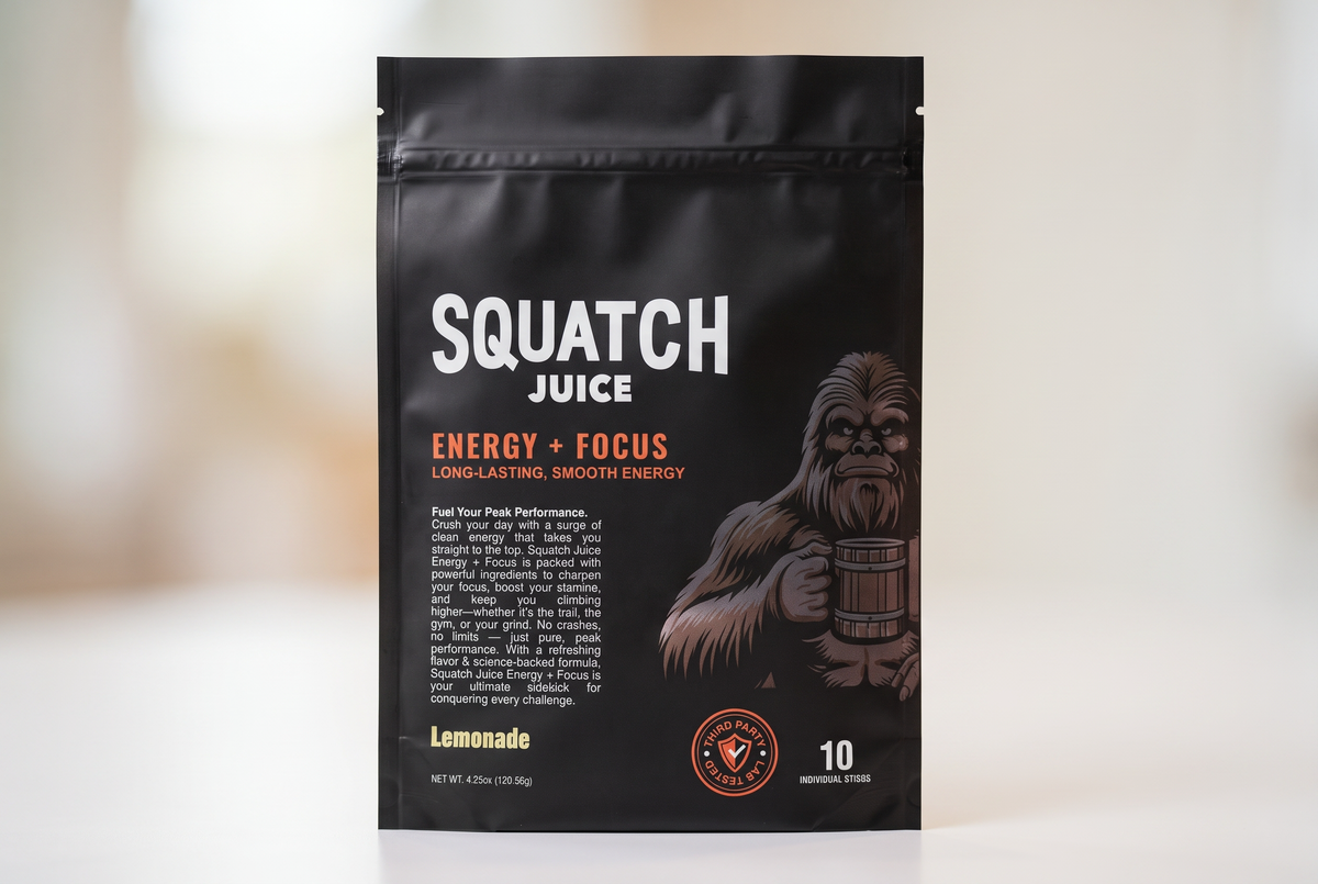 Squatch Juice Energy + Focus - Lemonade - 10 sticks
