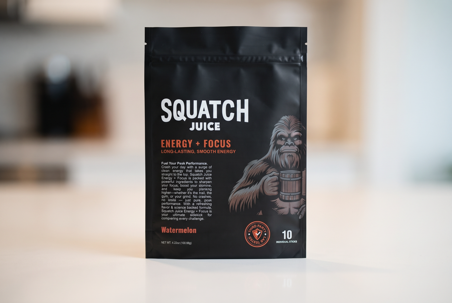 Squatch Juice Energy + Focus - Watermelon - 10 sticks