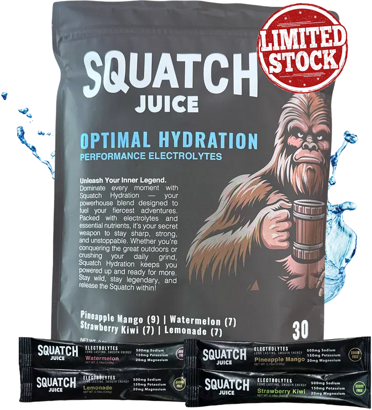 Squatch Juice Hydration and Enhanced Focus Bundle + FREE Travel Mug 25oz