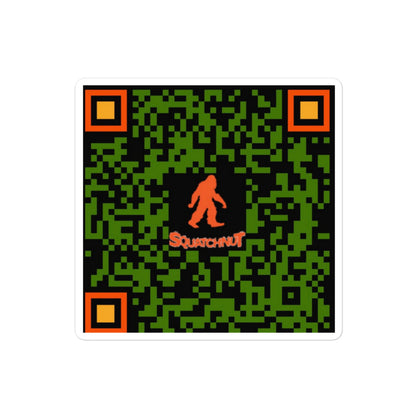 Squatchnut QR code Bubble-free stickers