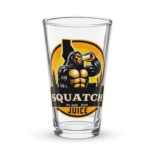 Squatch Juice Idaho Shaker pint glass