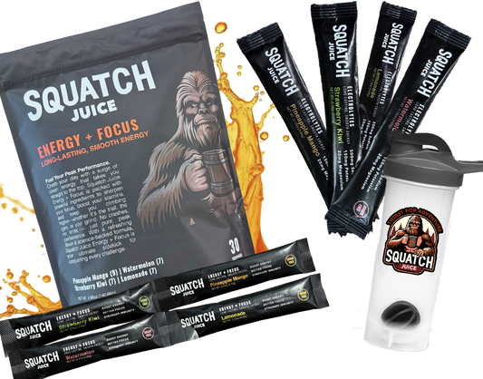 Squatch Juice Energy Starter Bundle W/ Hydration Sample Sticks