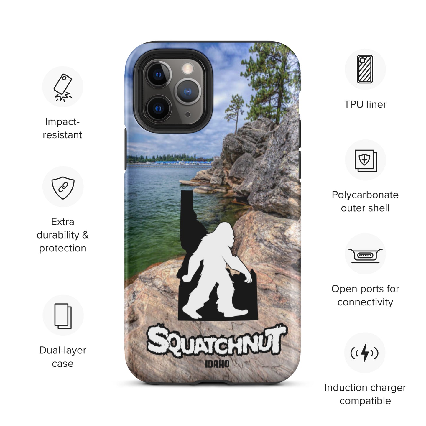 Lake CDA Idaho Squatch Tough iPhone case