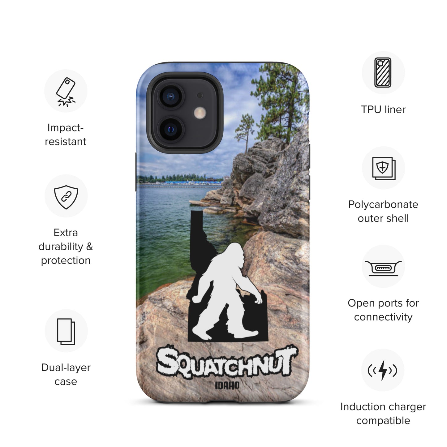 Lake CDA Idaho Squatch Tough iPhone case