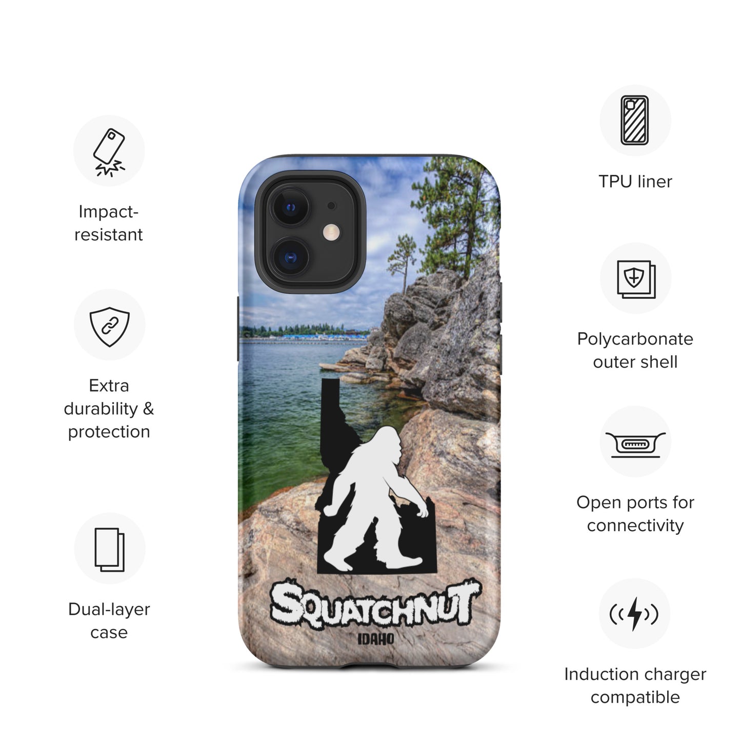 Lake CDA Idaho Squatch Tough iPhone case