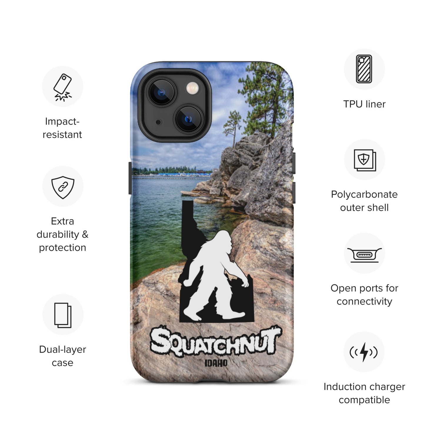 Lake CDA Idaho Squatch Tough iPhone case