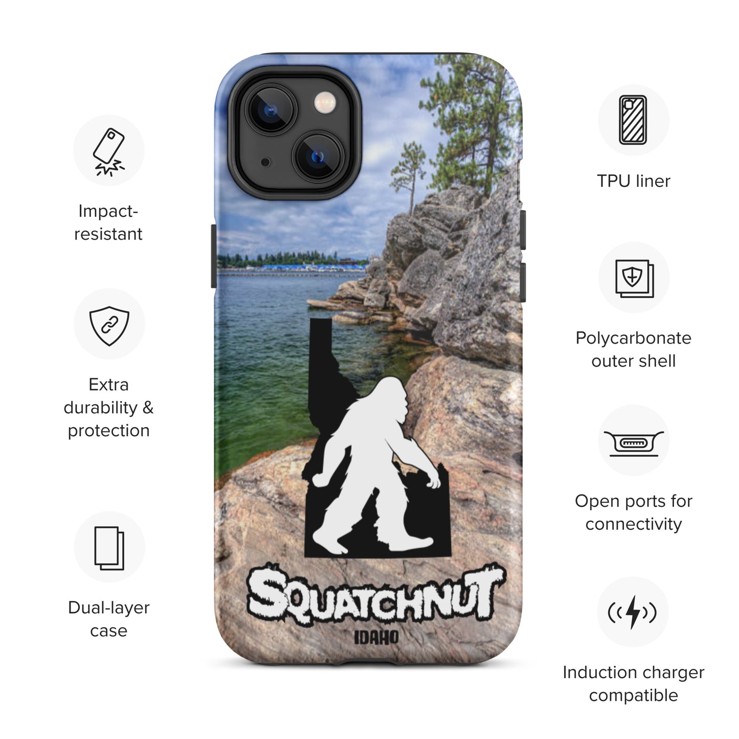 Lake CDA Idaho Squatch Tough iPhone case