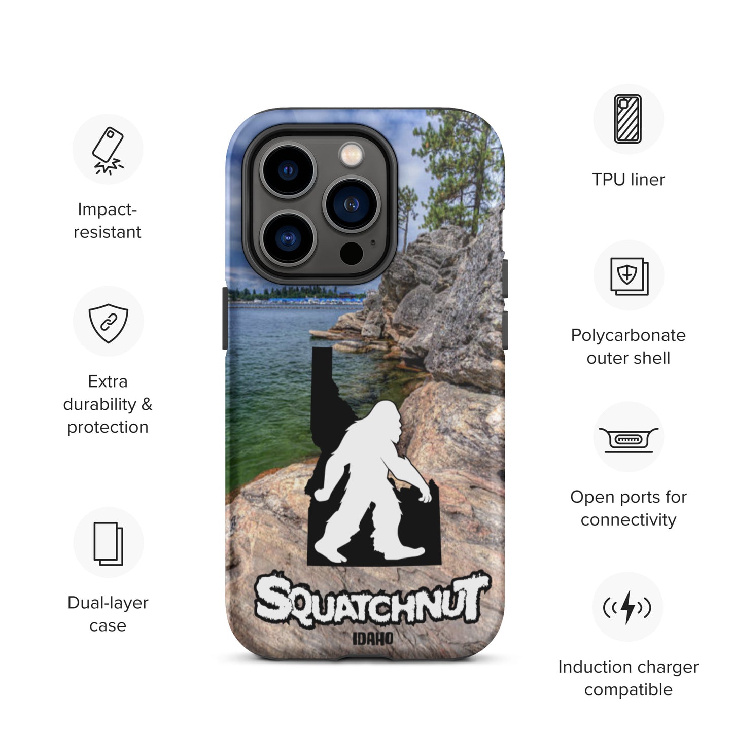 Lake CDA Idaho Squatch Tough iPhone case