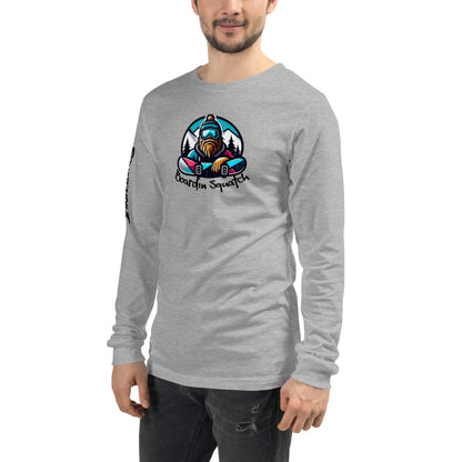 Boarding Squatch Unisex Long Sleeve Tee