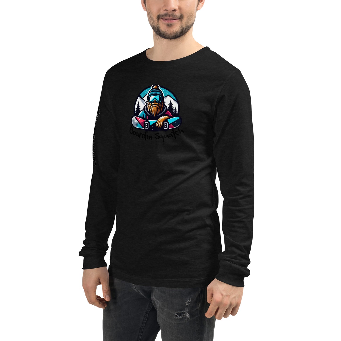 Boarding Squatch Unisex Long Sleeve Tee