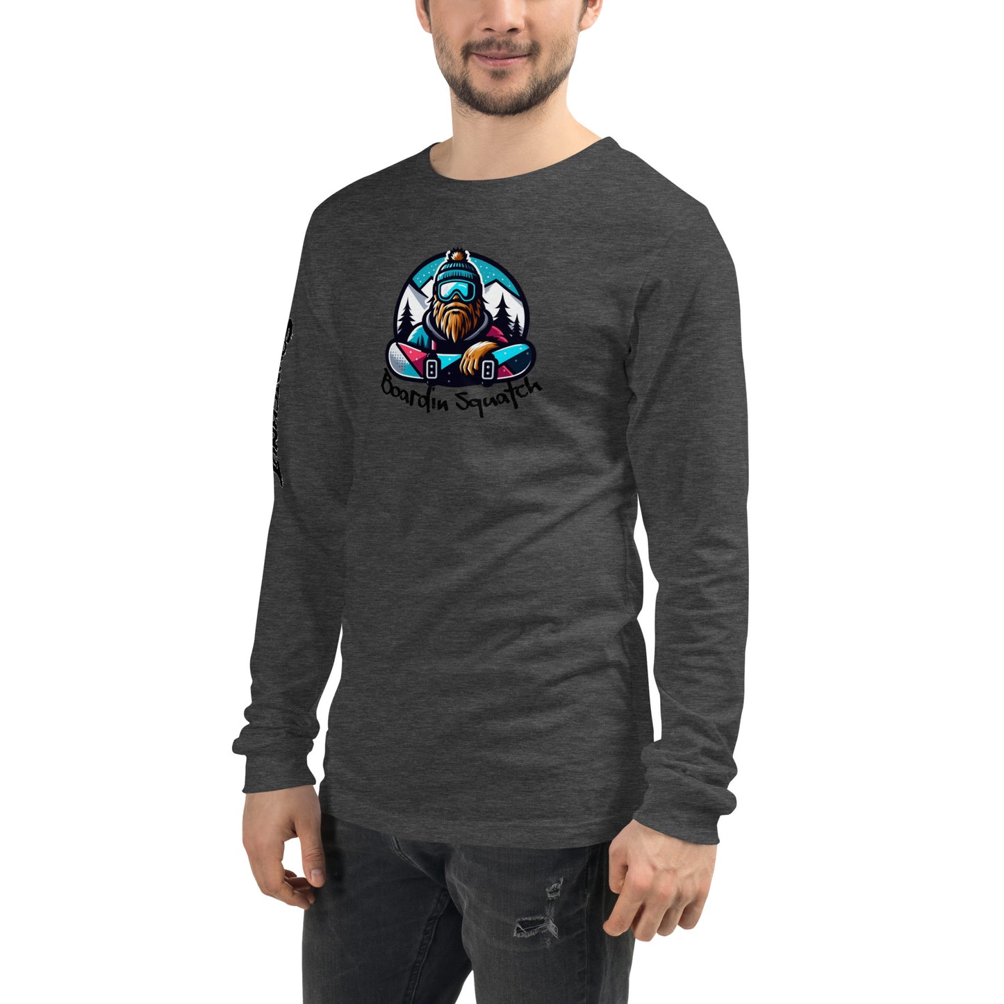 Boarding Squatch Unisex Long Sleeve Tee