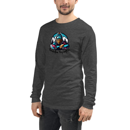 Boarding Squatch Unisex Long Sleeve Tee