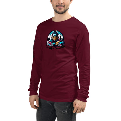 Boarding Squatch Unisex Long Sleeve Tee