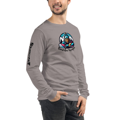 Boarding Squatch Unisex Long Sleeve Tee