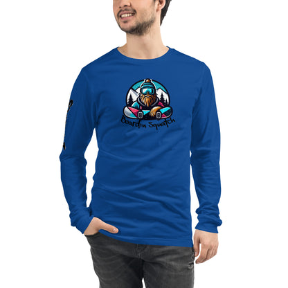 Boarding Squatch Unisex Long Sleeve Tee