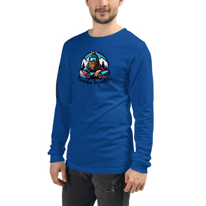 Boarding Squatch Unisex Long Sleeve Tee