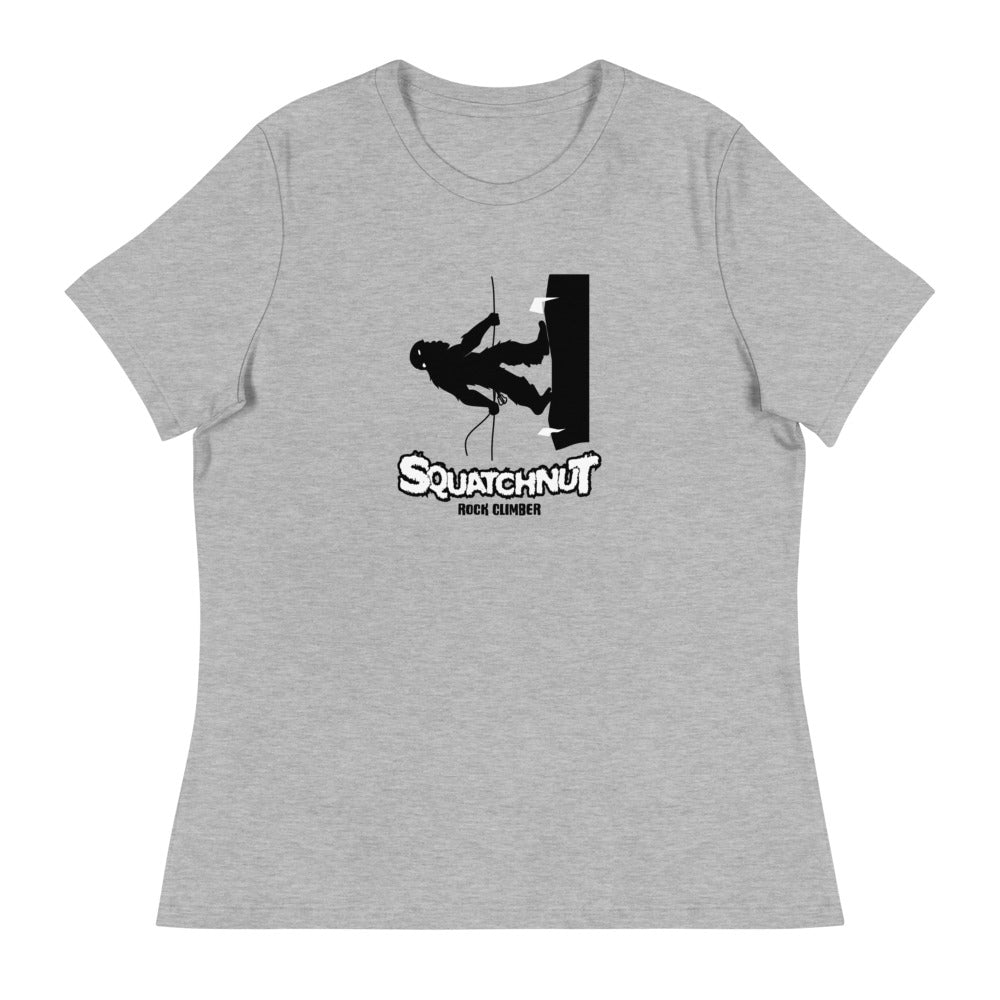 Rock Climbing Squatchnut Women's Relaxed T-Shirt