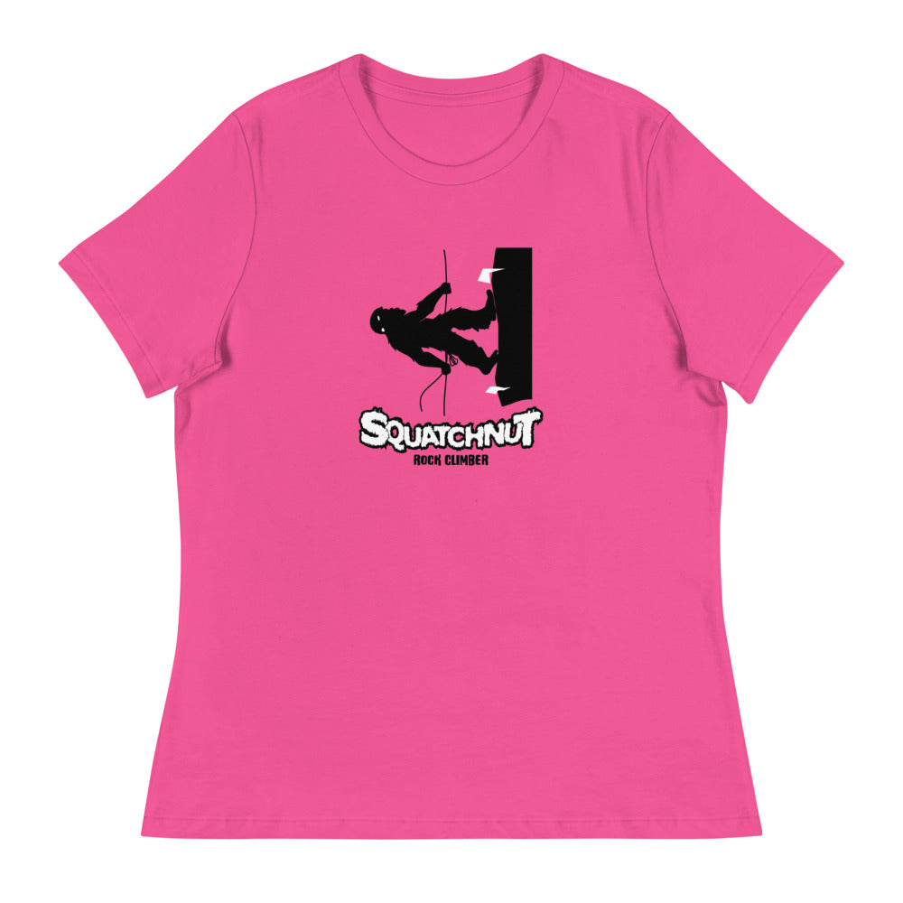 Rock Climbing Squatchnut Women's Relaxed T-Shirt