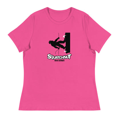 Rock Climbing Squatchnut Women's Relaxed T-Shirt