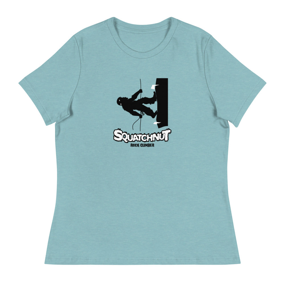 Rock Climbing Squatchnut Women's Relaxed T-Shirt