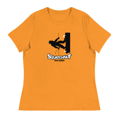 Rock Climbing Squatchnut Women's Relaxed T-Shirt