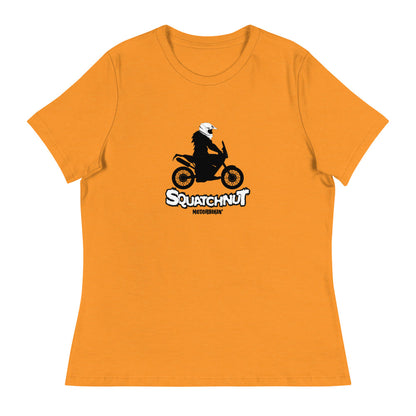 Biking Squatchnut Women's Relaxed T-Shirt