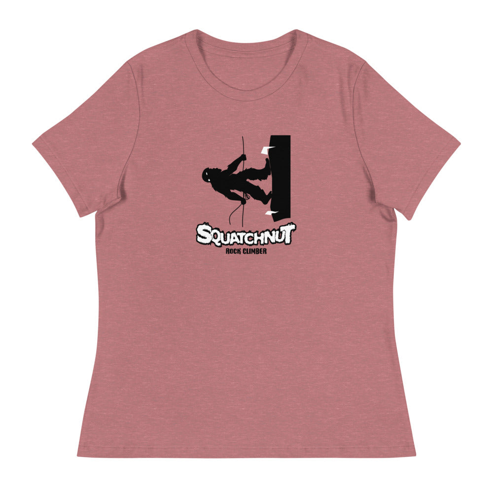 Rock Climbing Squatchnut Women's Relaxed T-Shirt