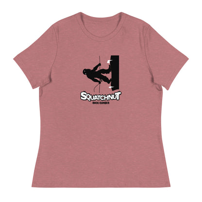 Rock Climbing Squatchnut Women's Relaxed T-Shirt