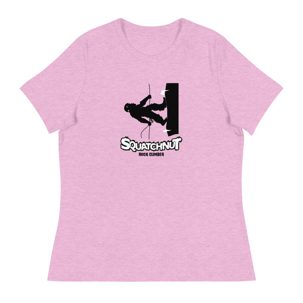 Rock Climbing Squatchnut Women's Relaxed T-Shirt