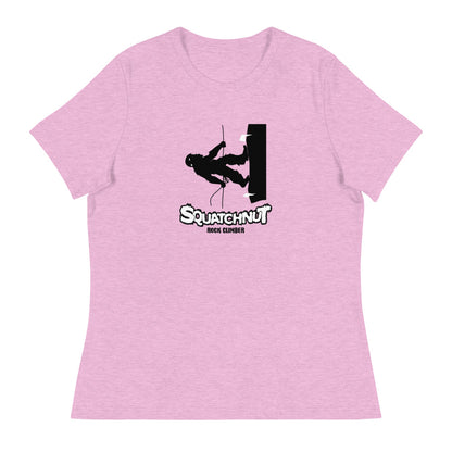 Rock Climbing Squatchnut Women's Relaxed T-Shirt