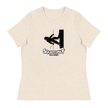 Rock Climbing Squatchnut Women's Relaxed T-Shirt