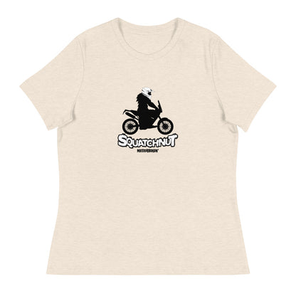 Biking Squatchnut Women's Relaxed T-Shirt