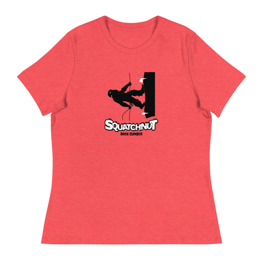 Rock Climbing Squatchnut Women's Relaxed T-Shirt