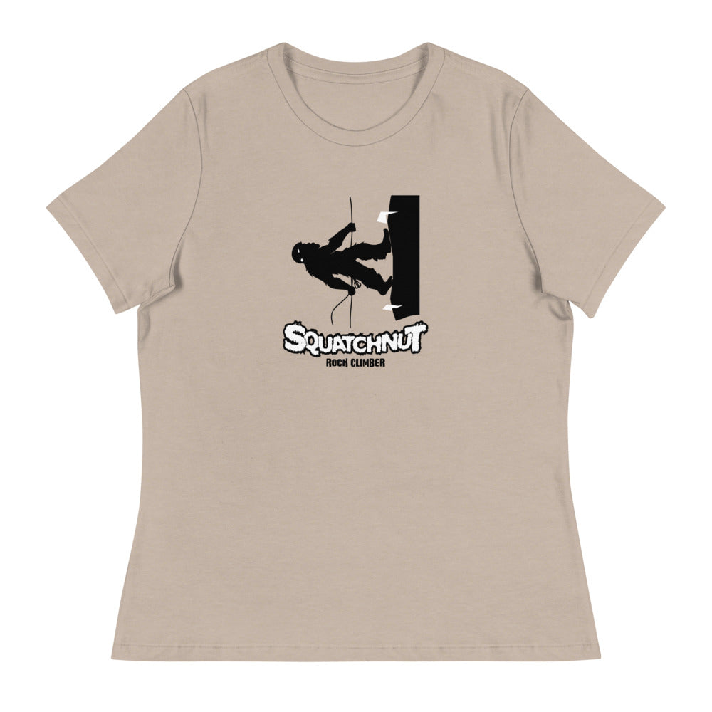 Rock Climbing Squatchnut Women's Relaxed T-Shirt