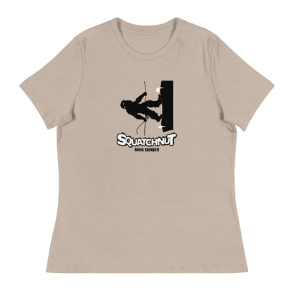 Rock Climbing Squatchnut Women's Relaxed T-Shirt