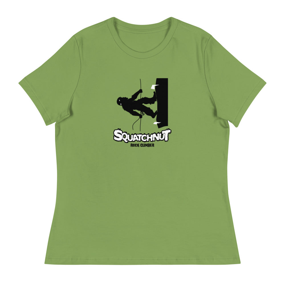 Rock Climbing Squatchnut Women's Relaxed T-Shirt