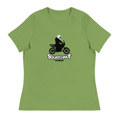Biking Squatchnut Women's Relaxed T-Shirt