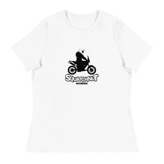 Biking Squatchnut Women's Relaxed T-Shirt